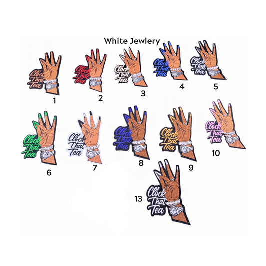 Clock That Tea Hand Statement Small Patches