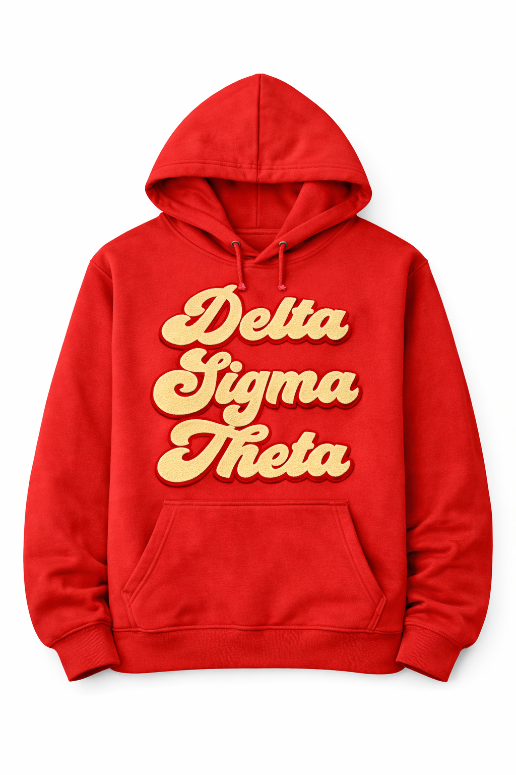 Delta Sigma Theta Chenille Patch Kangaroo Hoodie – Greek Pullover Hoodie