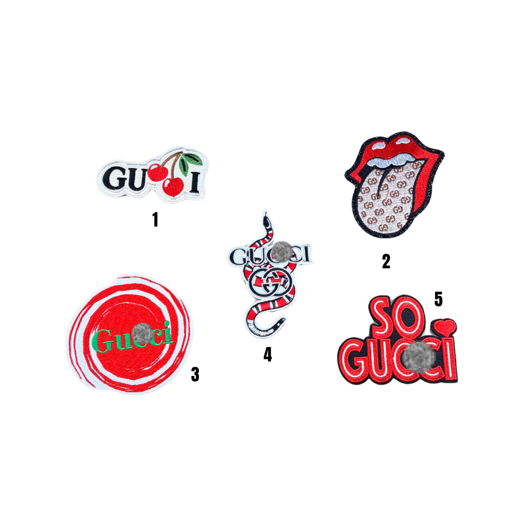 G Designer Inspired Fire Red Small Patch Collection