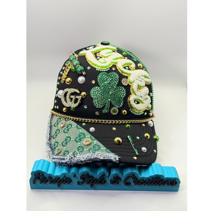 Create Your Own Junk Trucker Hat - Faraja’ Styls Custom Luxe Trucker Hat – Bling, Patches, Rhinestones & Personalized Junk Hat Design