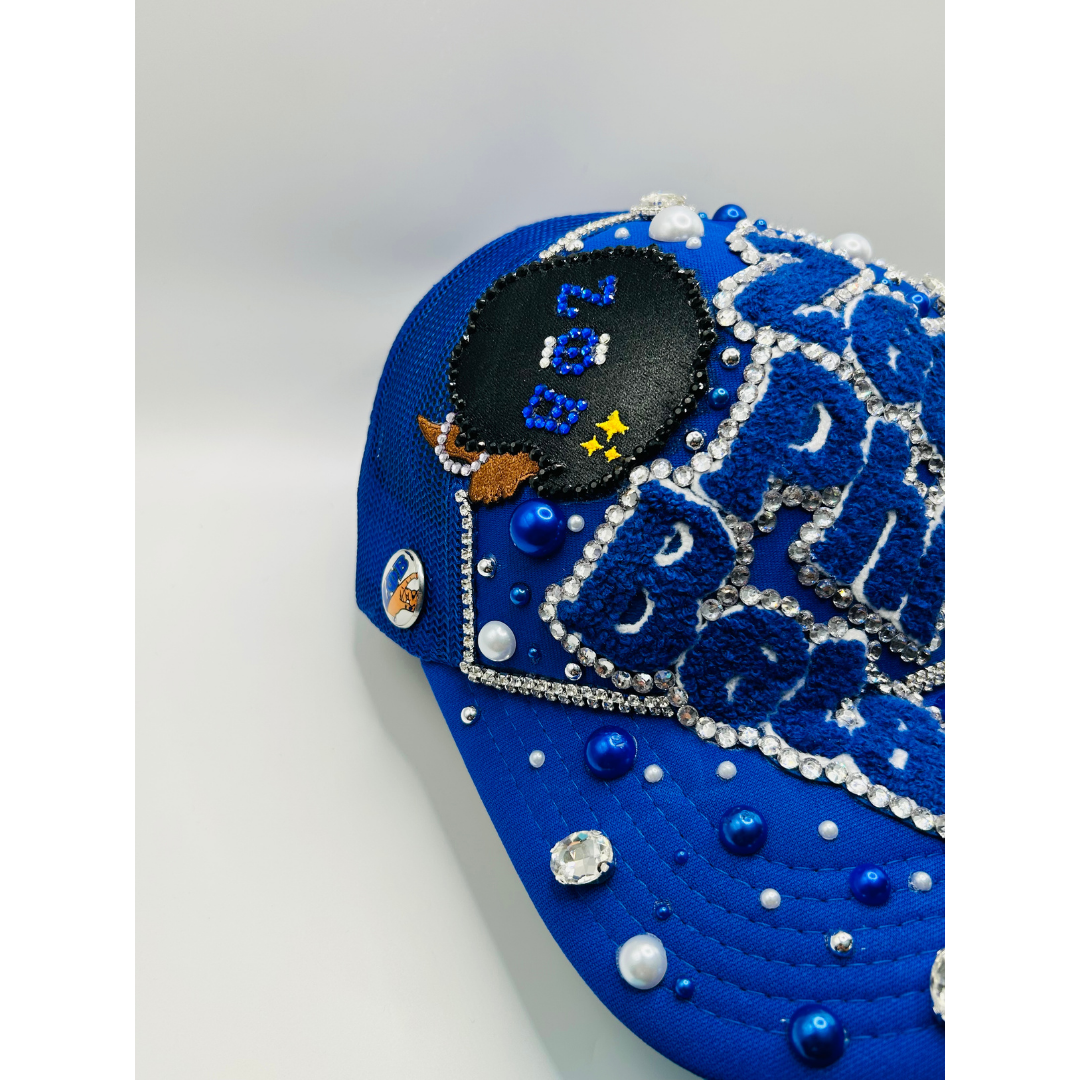 Design Your Custom Zeta Sorority Trucker Junk Hat | Rhinestones, Patches & Pearls | Greek Life Fashion Cap