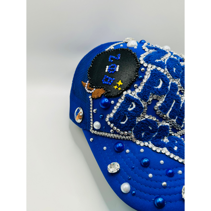 Design Your Custom Zeta Sorority Trucker Junk Hat | Rhinestones, Patches & Pearls | Greek Life Fashion Cap