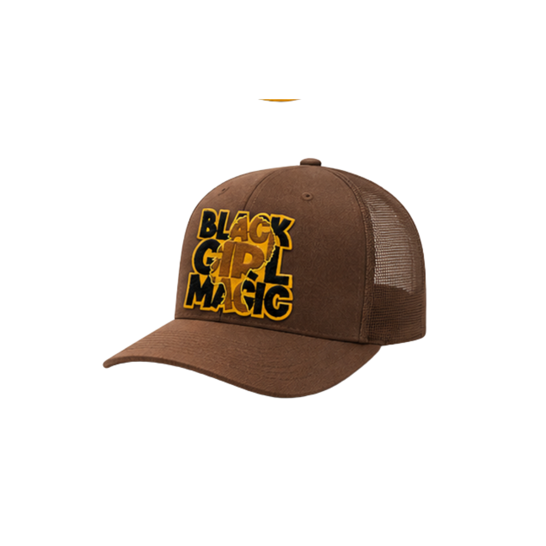 Dope Black Girl Patched Snapback Hat | Black Girl Magic Cap - Canvas Brown