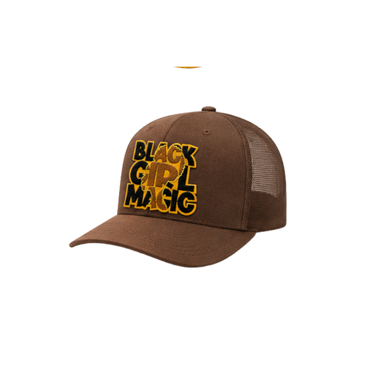 Dope Black Girl Patched Snapback Hat | Black Girl Magic Cap - Canvas Brown