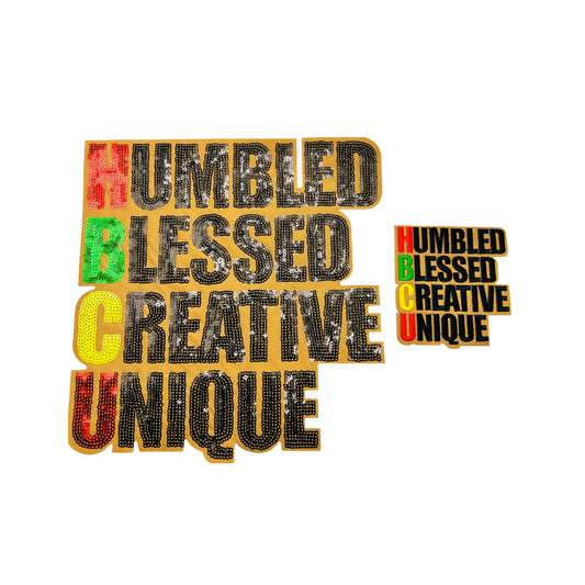 HBCU - Humbled, Blessed, Creative, Unique Sequin Patches