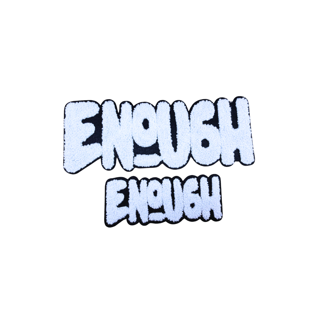 Enough Statement Chenille Patches
