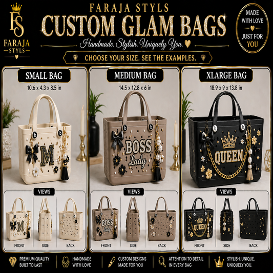 Custom Bogg Beach Tote Bag - Luxury Bling Beach Tote - Personalized Junk Bag