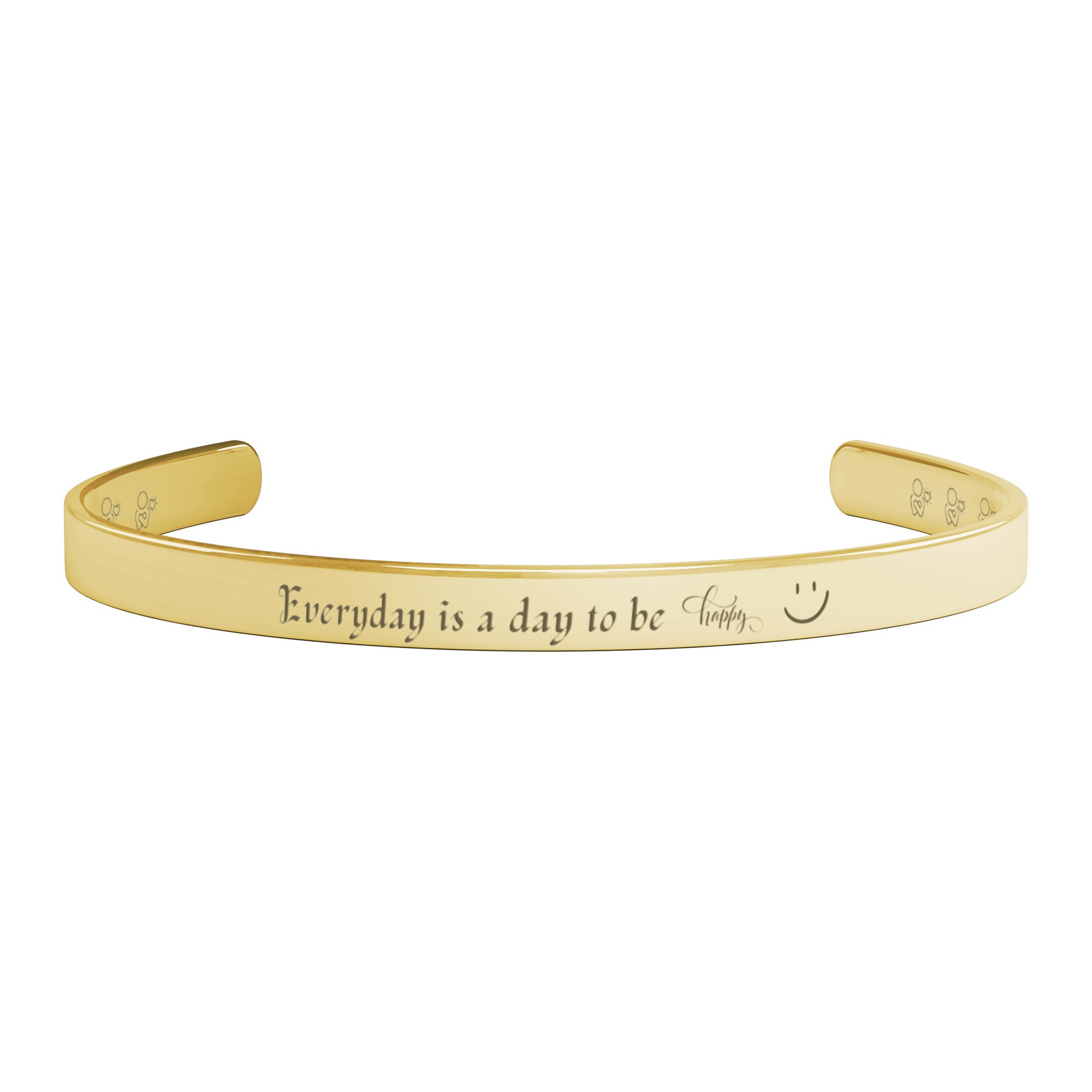 Everyday Is a Day To Be Happy Cuff Bracelet