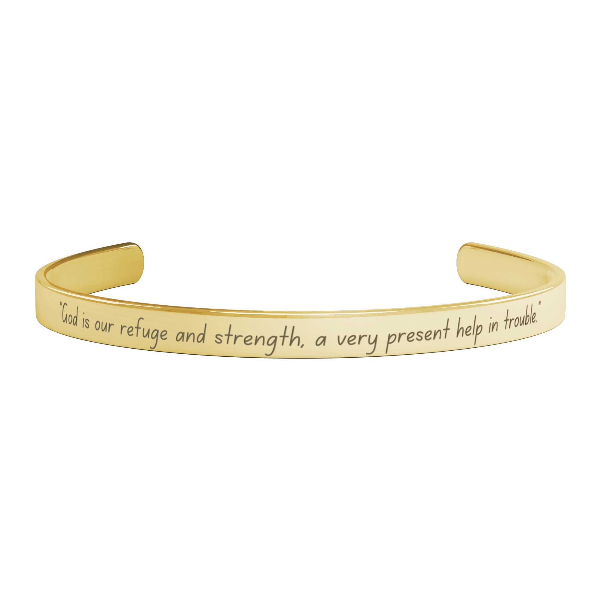 God is our Refuge and Strength Cuff Bracelet