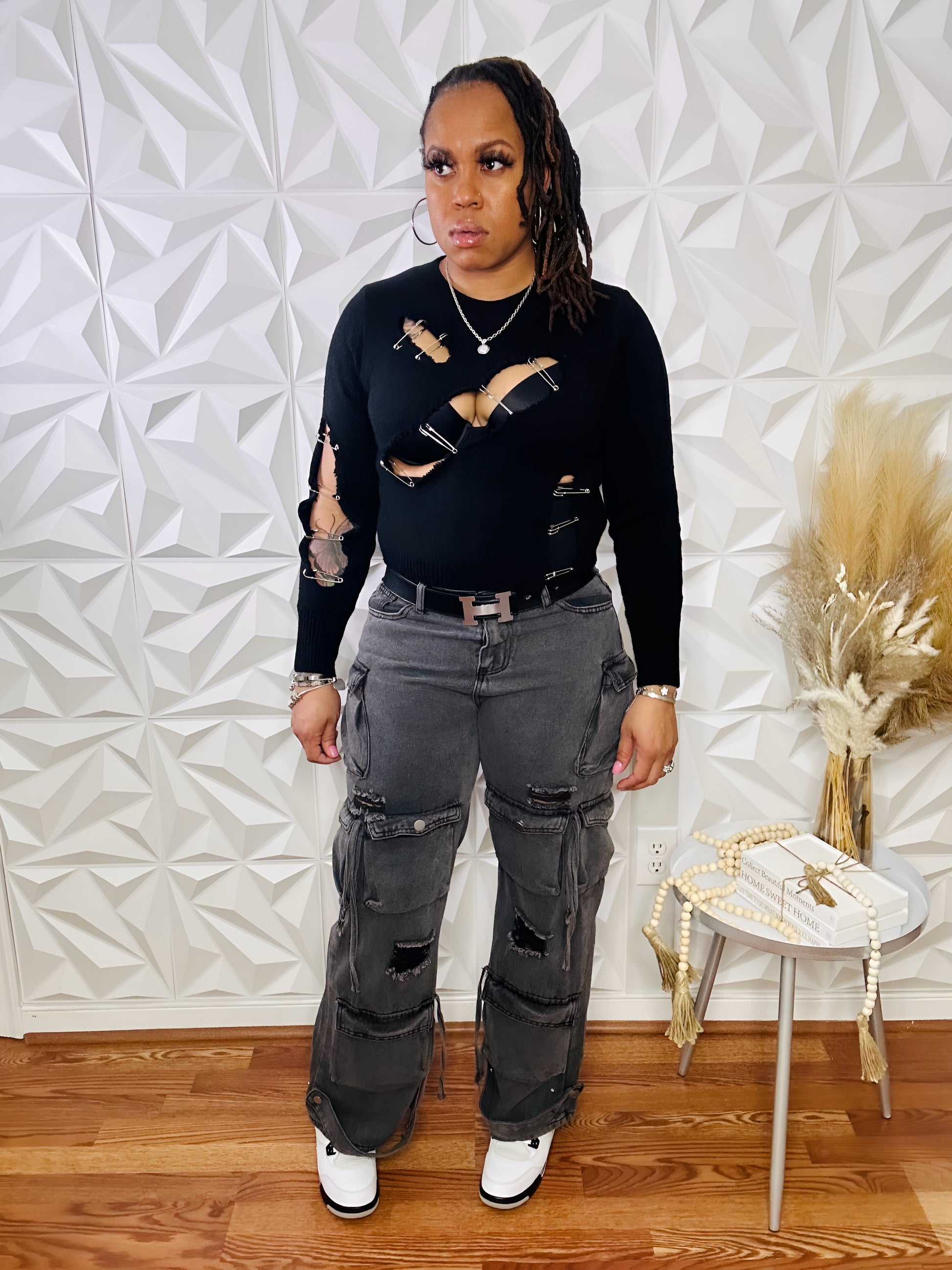 Pins & Needles Mid Crop Sweater -Size S & L Only