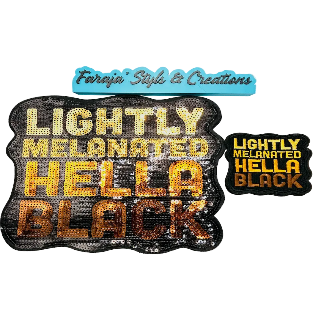 Hella Black Sequin Patches
