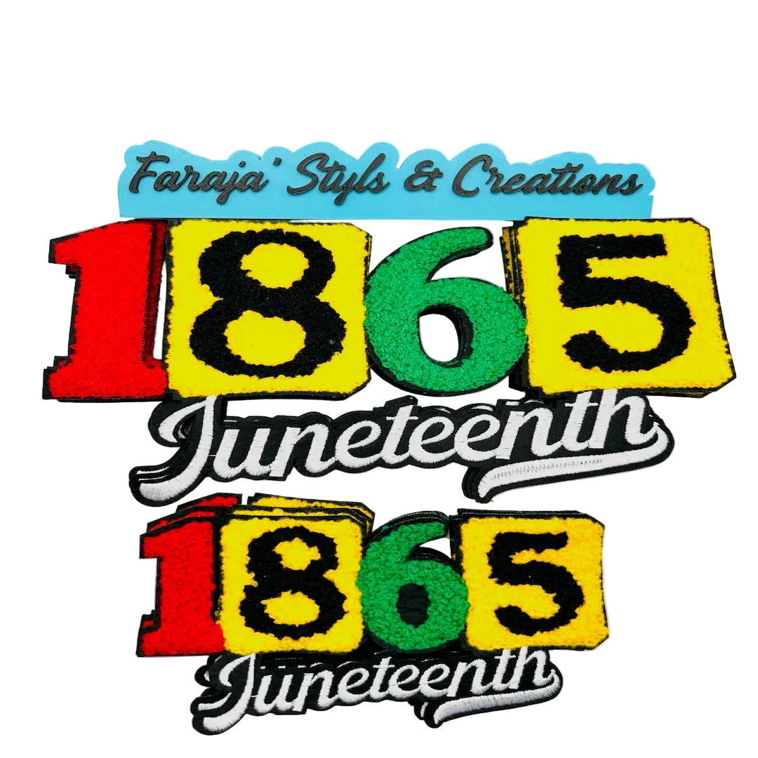 1865 Juneteenth Chenille Patches