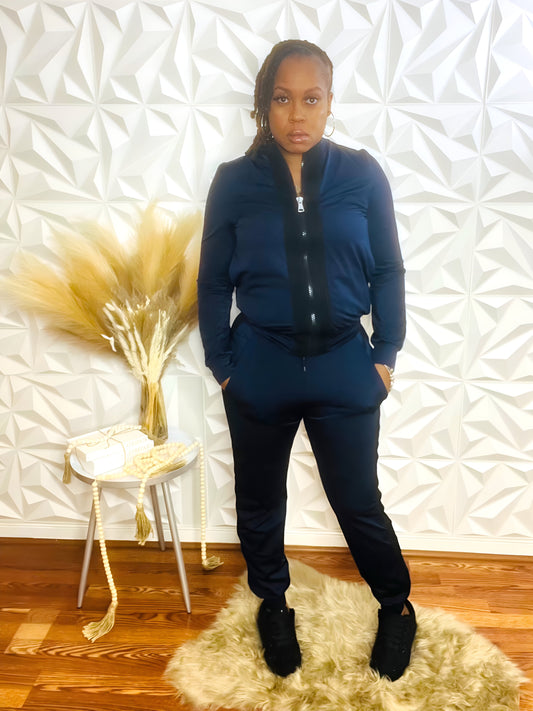 The Blues 2pc Jogger Set - Size S/M Only