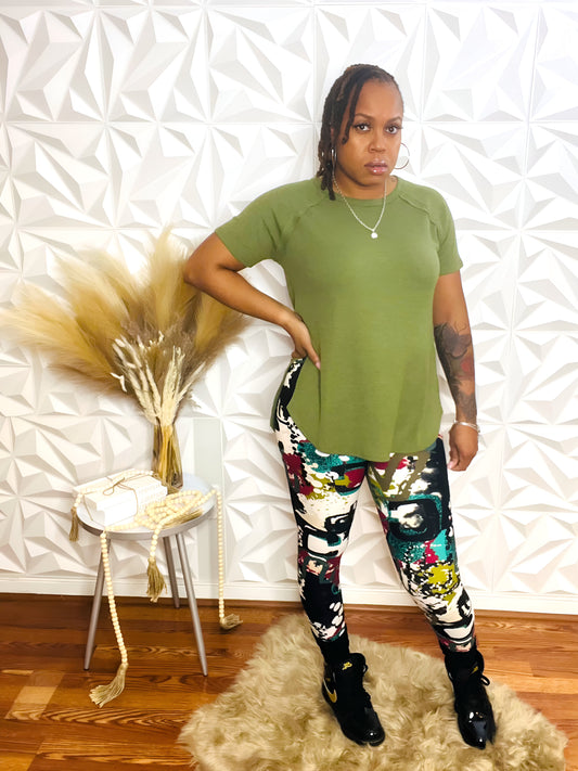 Midnight Abstract Legging 2pc Sets