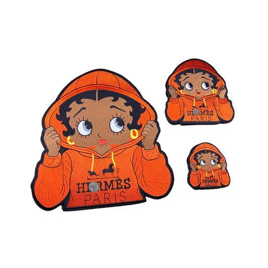 Betty Boop Her*es Paris Hoodie Designer Inspired Patches