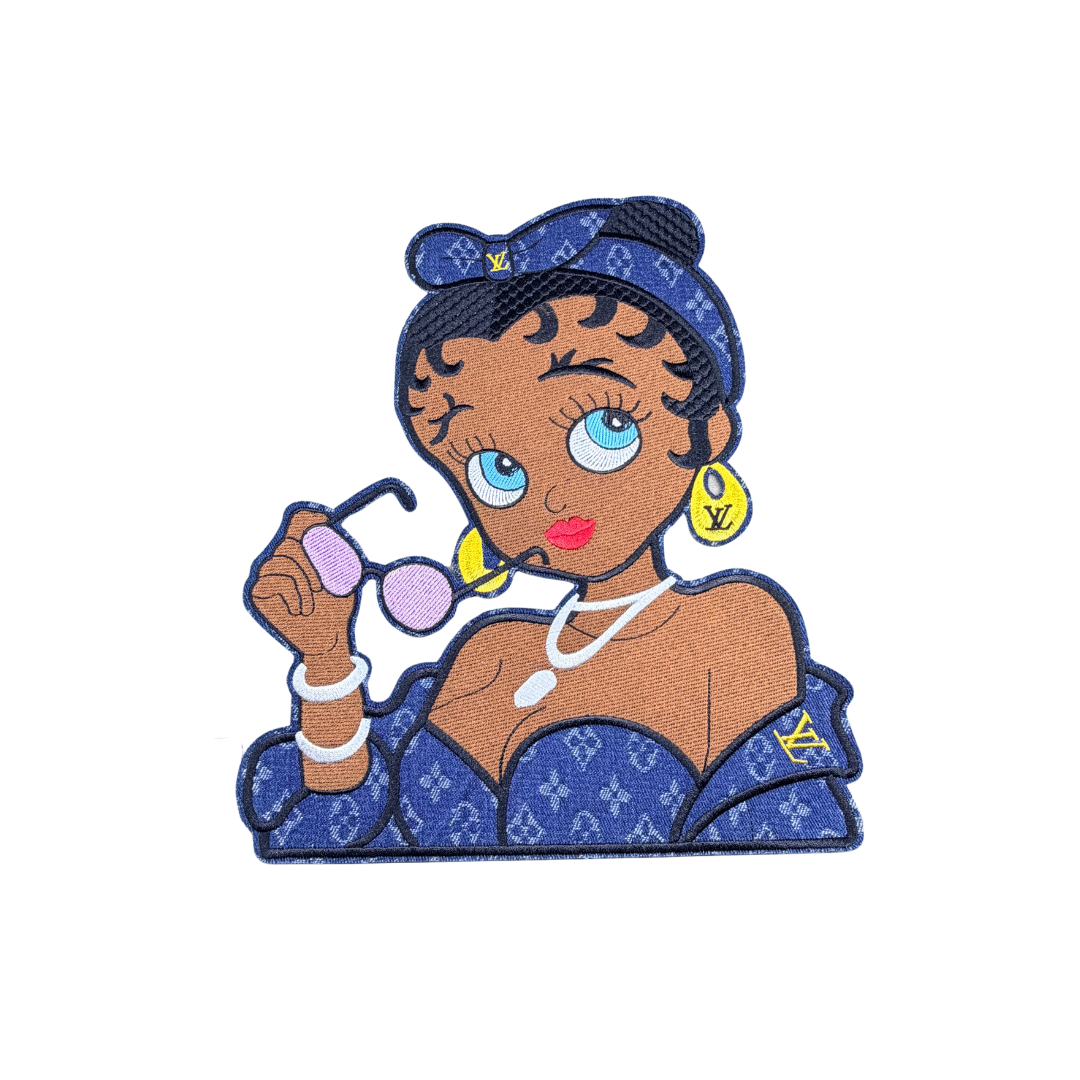 L - Betty Character Designer Inspired Denim Large Patch