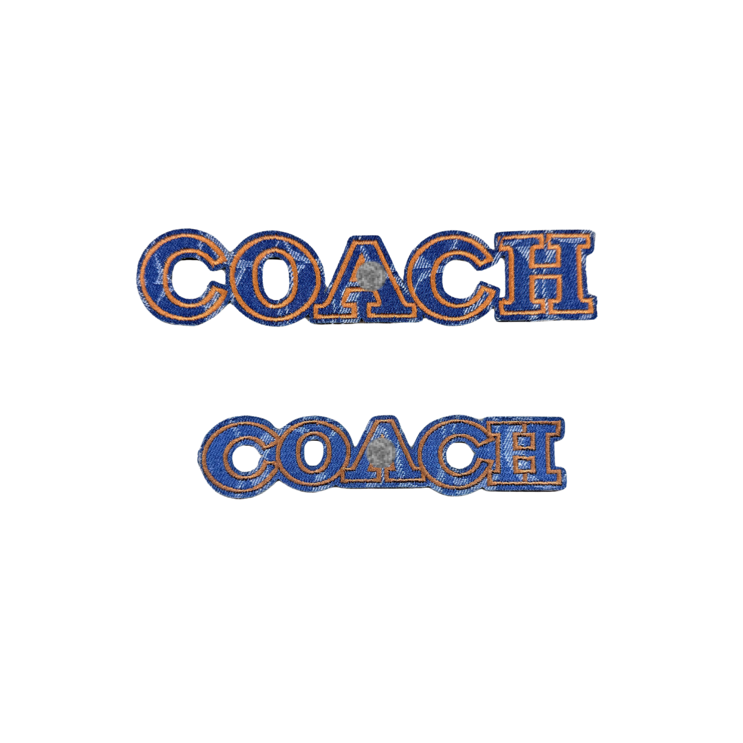 Coa** Designer Inspired Denim Word Patches