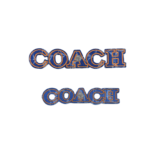 Coa** Designer Inspired Denim Word Patches