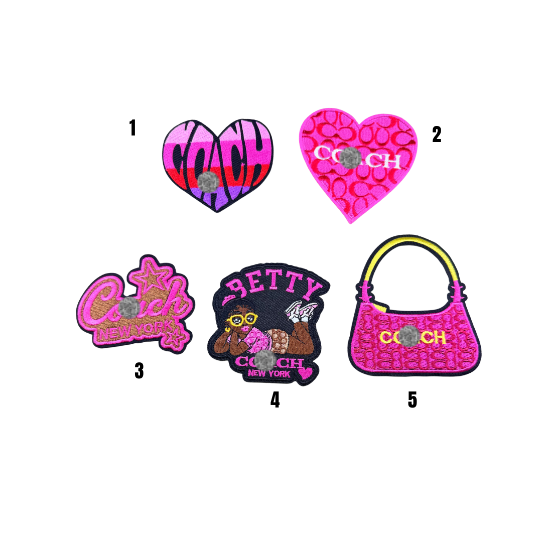 Coa*h  Designer Inspired Pink Small Patches