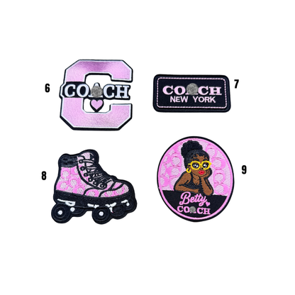 Coa*h  Designer Inspired Pink Small Patches