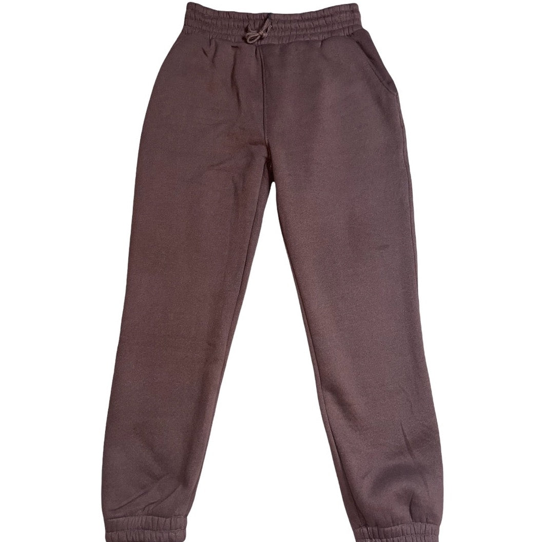 Relaxed Essential Fleece Joggers - Chocolate