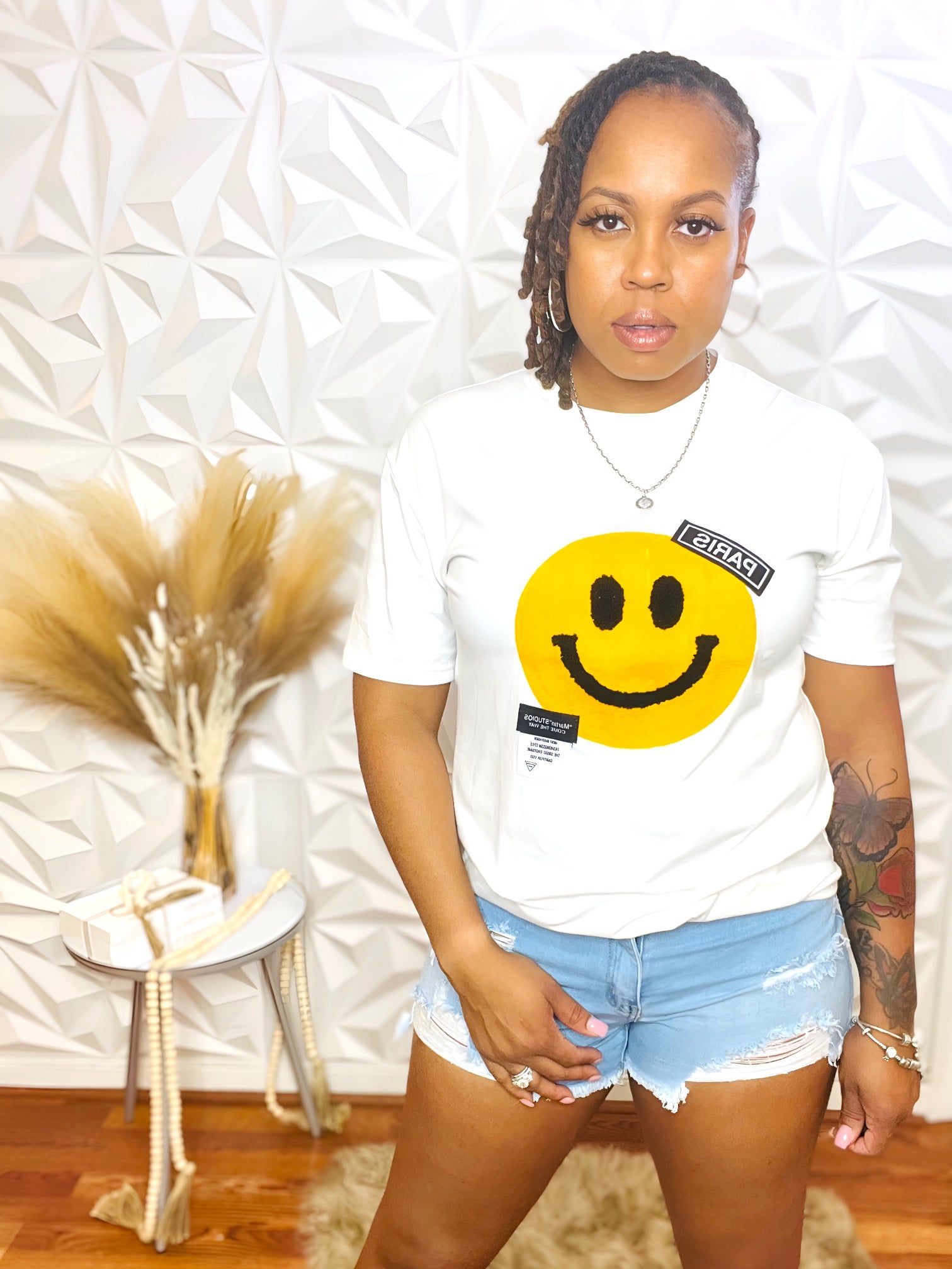 Smiley Face Patch Tee