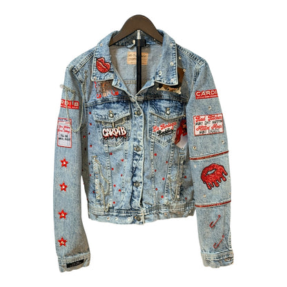 Faraja’ Styls Custom Junk Jacket | Rhinestone, Patch & Pearl Statement Jacket | Sorority, Sneaker & Fashion Jackets