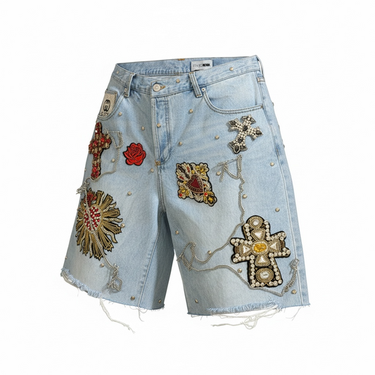 Custom Denim Jeans, Shorts & Bottoms | Fully Personalized Bling, Patch & Graphic Designs