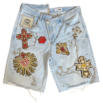 Custom Denim Jeans, Shorts & Bottoms | Fully Personalized Bling, Patch & Graphic Designs