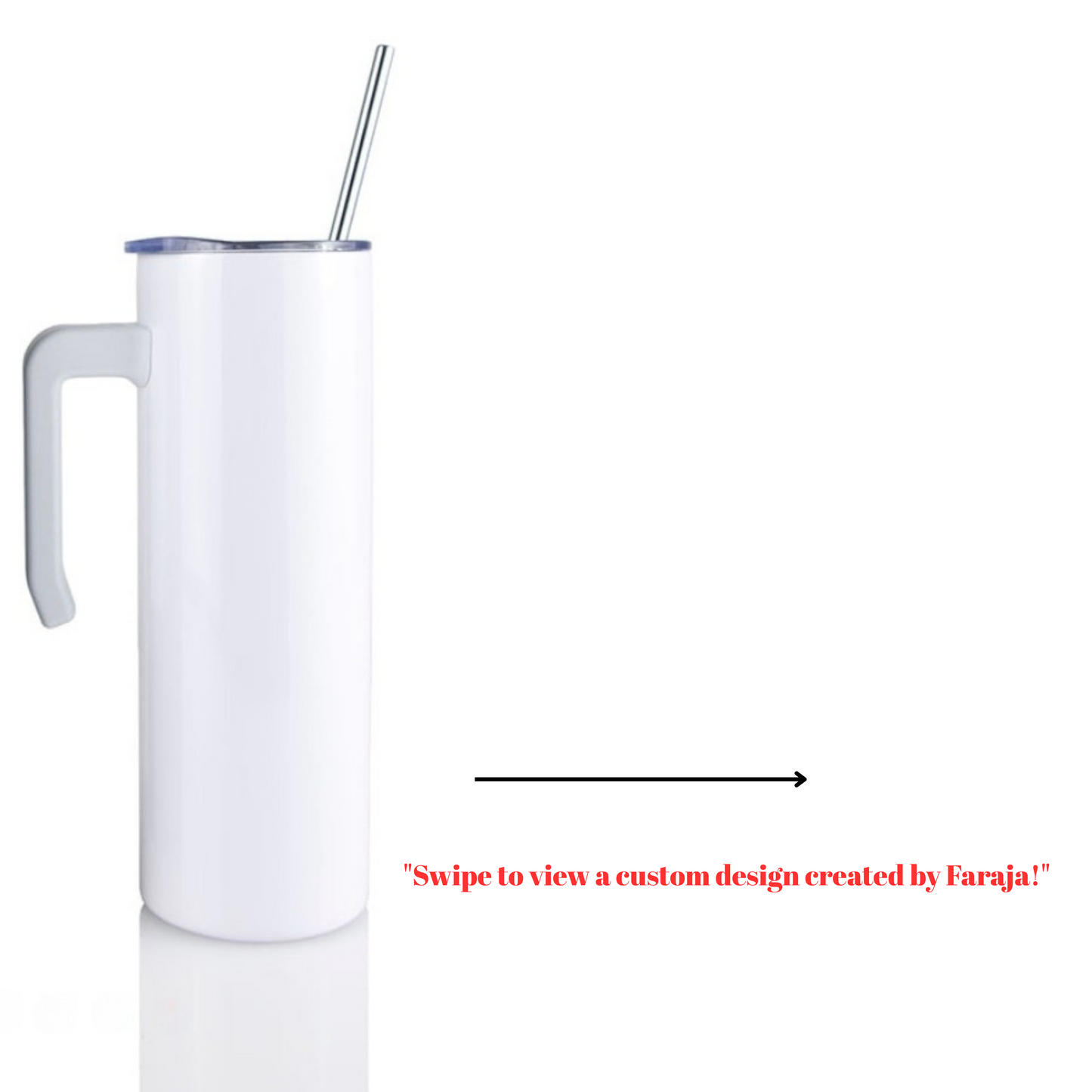 Custom 20oz Photo Sublimation Tumbler | Provided Image, Created Design, or Deluxe Add-Ons