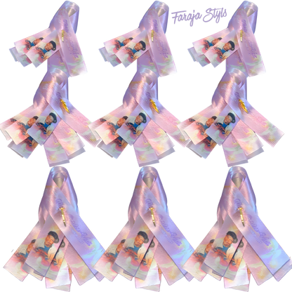 Custom Memorial Ribbons | Personalized Funeral & Celebration of Life Ribbon Keepsakes | Add Name, Dates, Rhinestones, Pearls or Charms