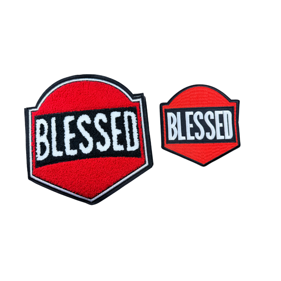 Blessed Shaped Large Chenille Patch