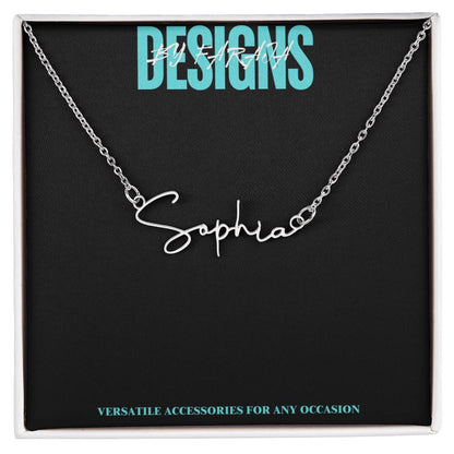 "Name Your Shine: Personalized Signature Necklace"