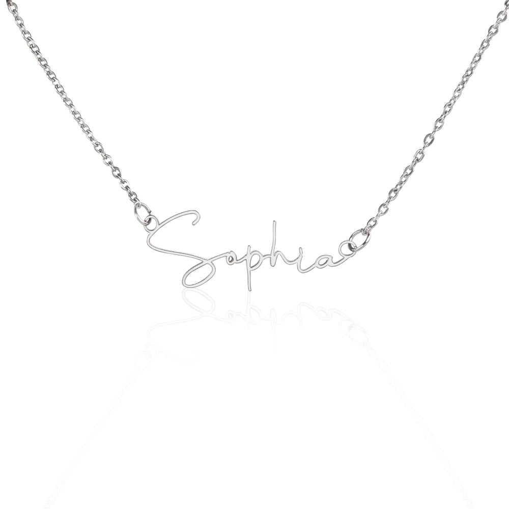 "Name Your Shine: Personalized Signature Necklace"