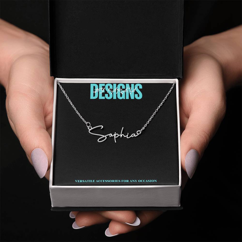 "Name Your Shine: Personalized Signature Necklace"