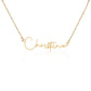 "Name Your Shine: Personalized Signature Necklace"