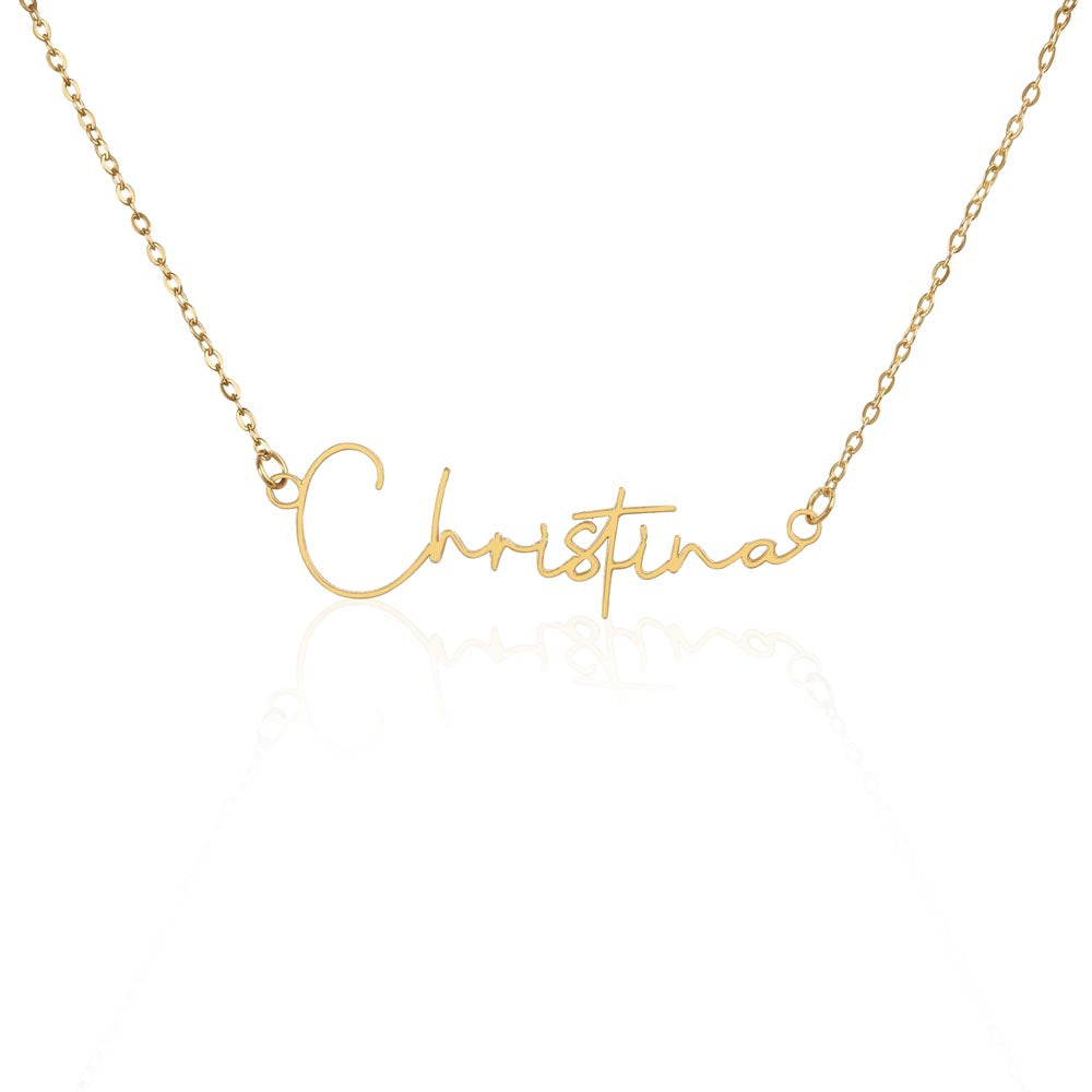 "Name Your Shine: Personalized Signature Necklace"