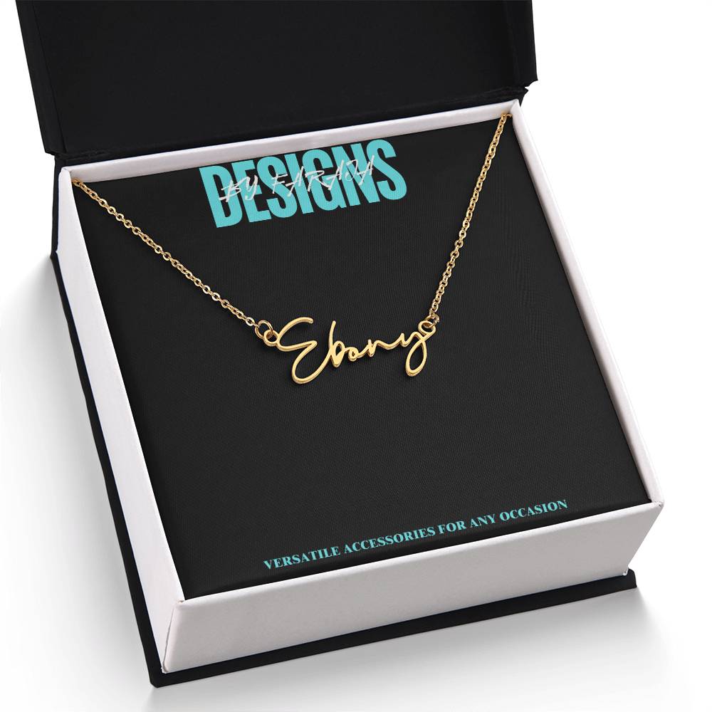 "Name Your Shine: Personalized Signature Necklace"