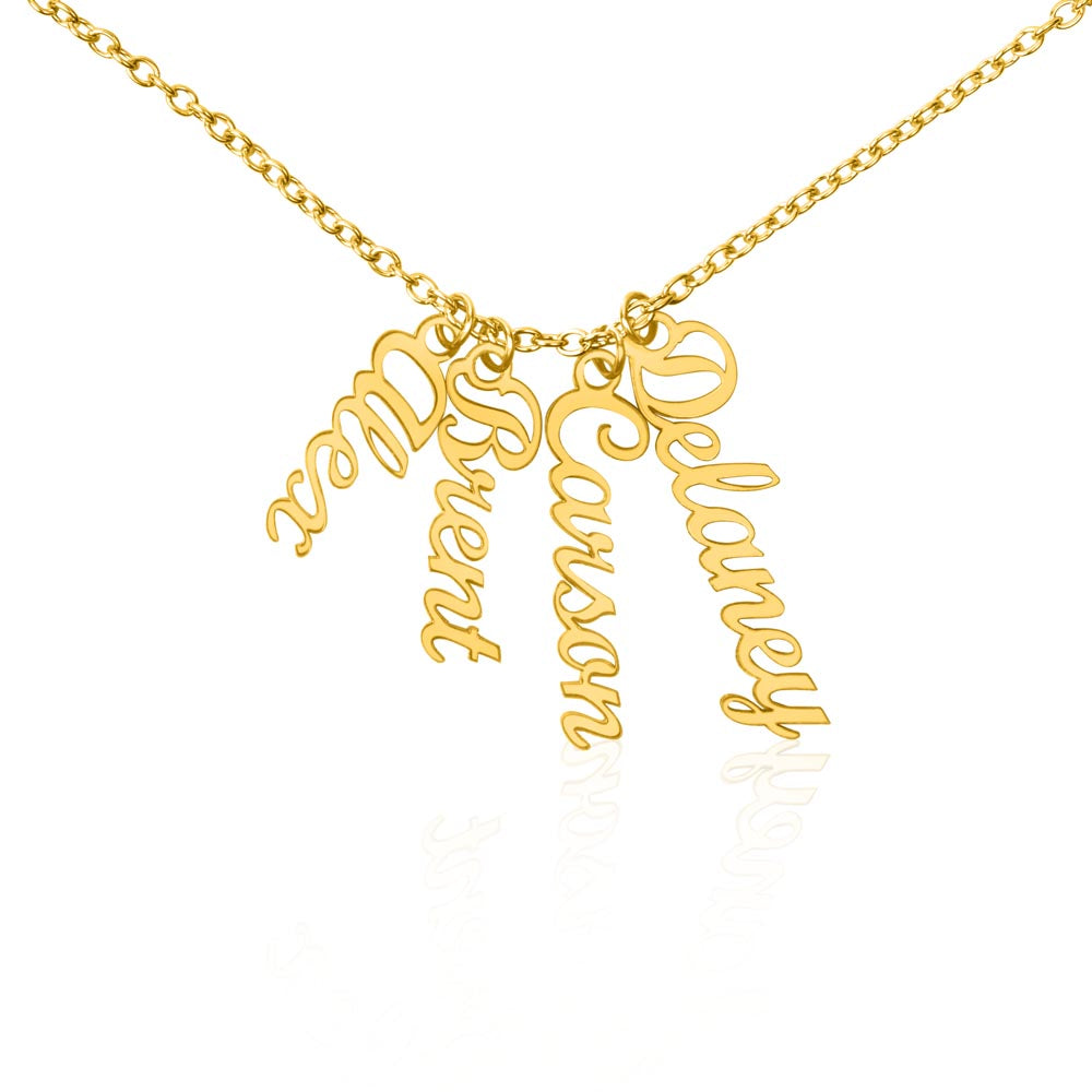 "Elegant Vertical Name Necklace - Personalized Jewelry for Unique Style".