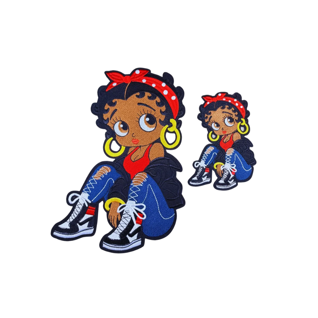 Polka Dot and Cut Jeans Betty Boop Patches