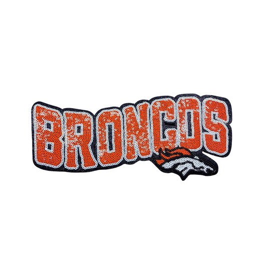 Denver Broncos Football Large Sequin Patch