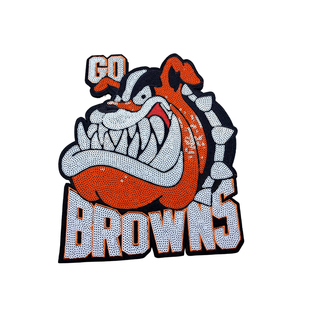 Cleveland Browns Football Large Sequin Patch