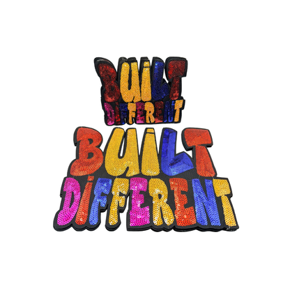 Built Different Sequin Patches