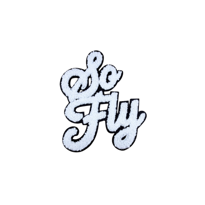 So fly Chenille Patch - Medium Size