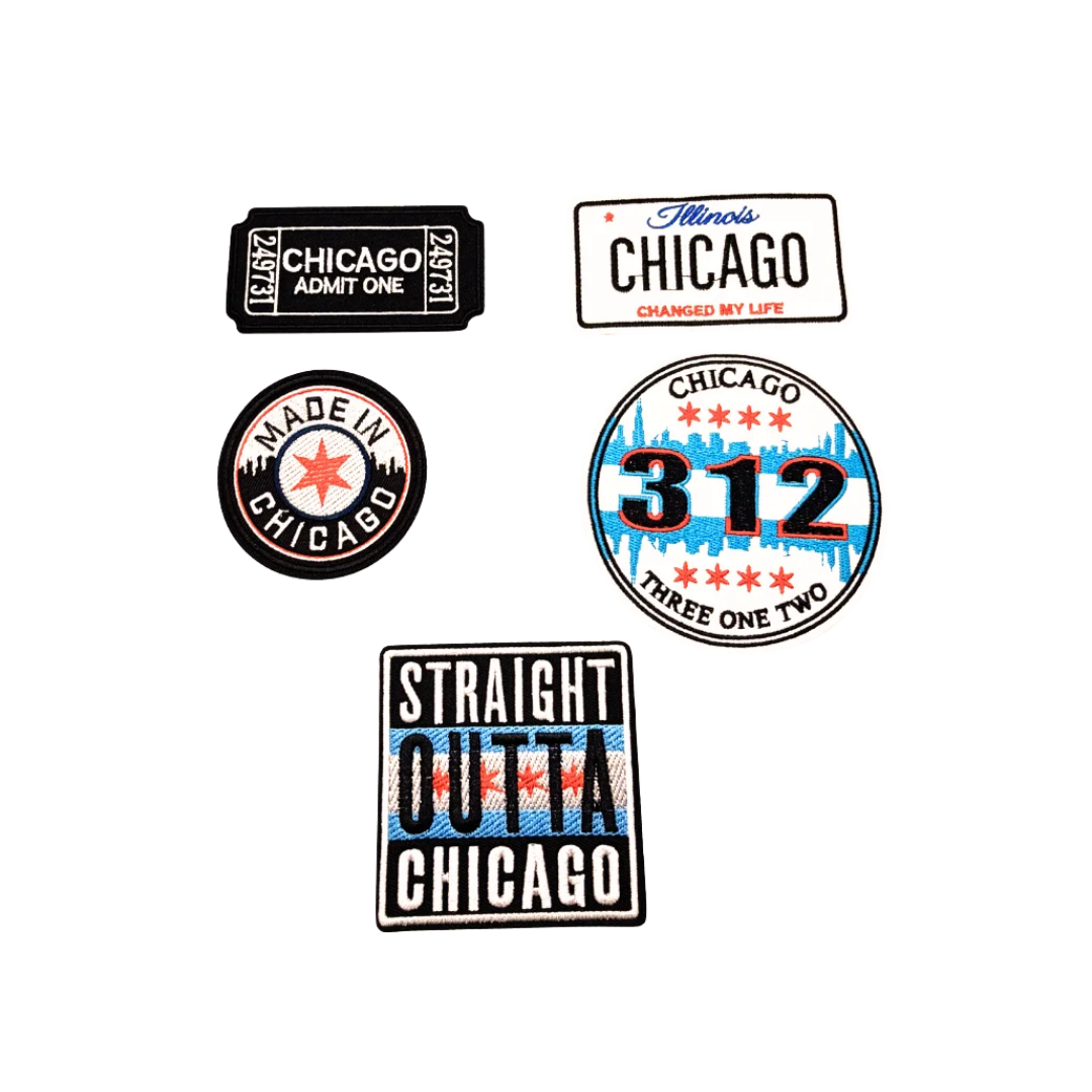 Chicago City Embroidered Patches