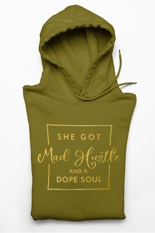 She Got Mad Hustle Hoodie (White Print)