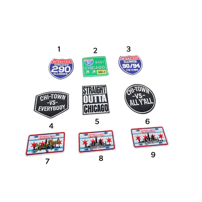 Chicago City Embroidered Patches