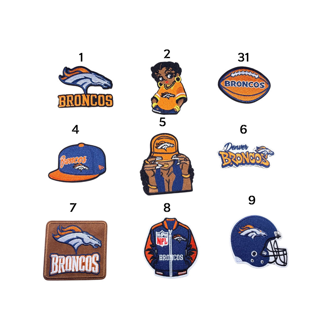 Denver Broncos Football Small Patches