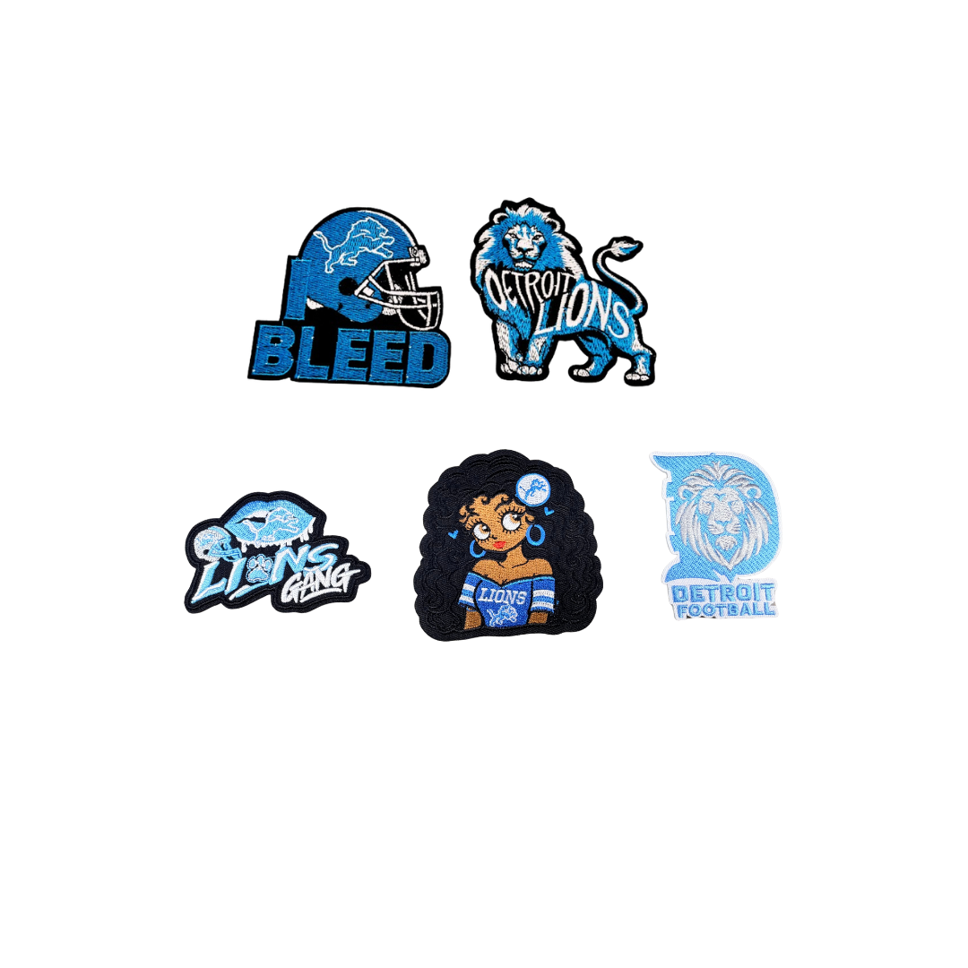 Detroit Lions Football Embroidered Small Patches