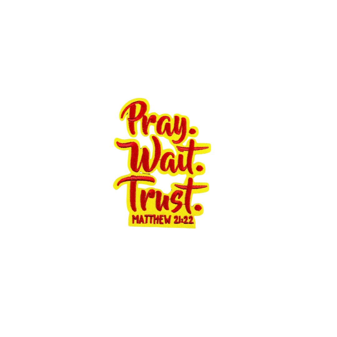 Pray Wait Trust Sequin Patches (Color Options)